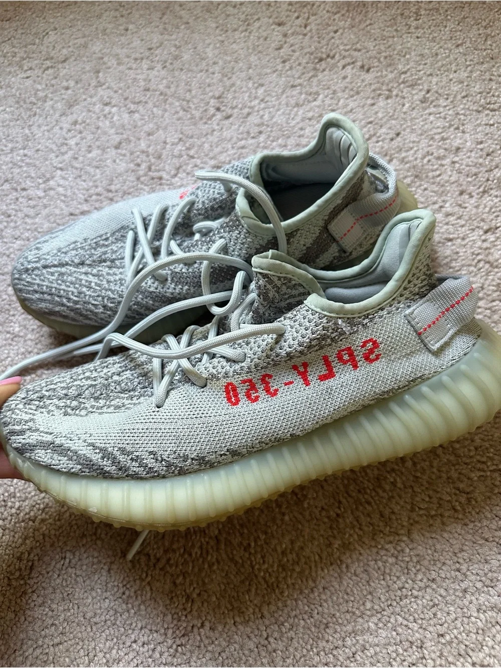 Yeezy Boost 350 V2 Grey zebra Stripe Sneakers Men’s size 6.5 women’s size 8